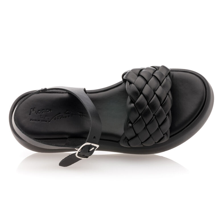 Svarte sandaler / sko med åpen tå til dame