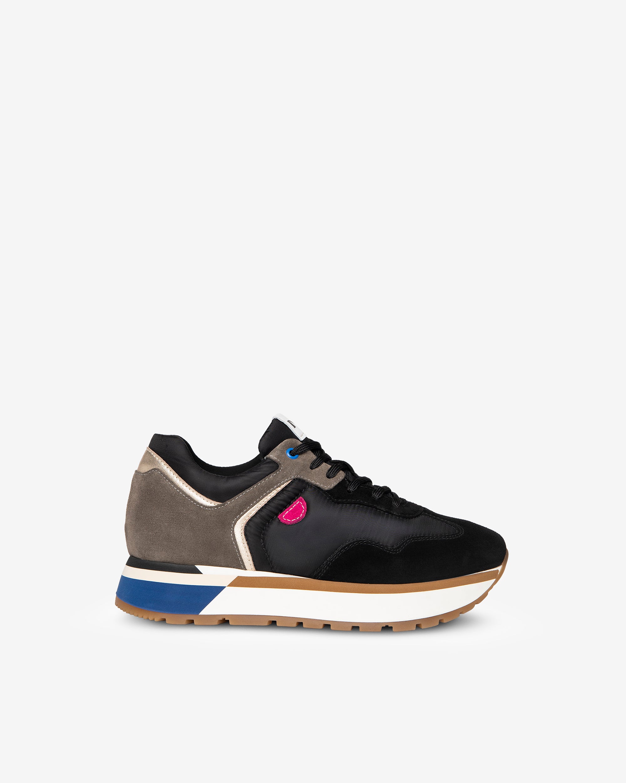  Damen-Sneaker aus Wildleder und Leder