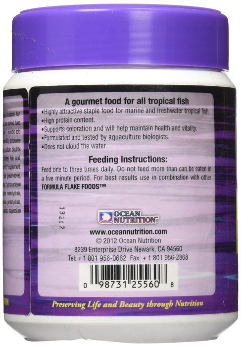 Nourriture pour Poisson - Ocean Nutrition - Flocons - 70 g - Protéines marines - Renforce les couleurs