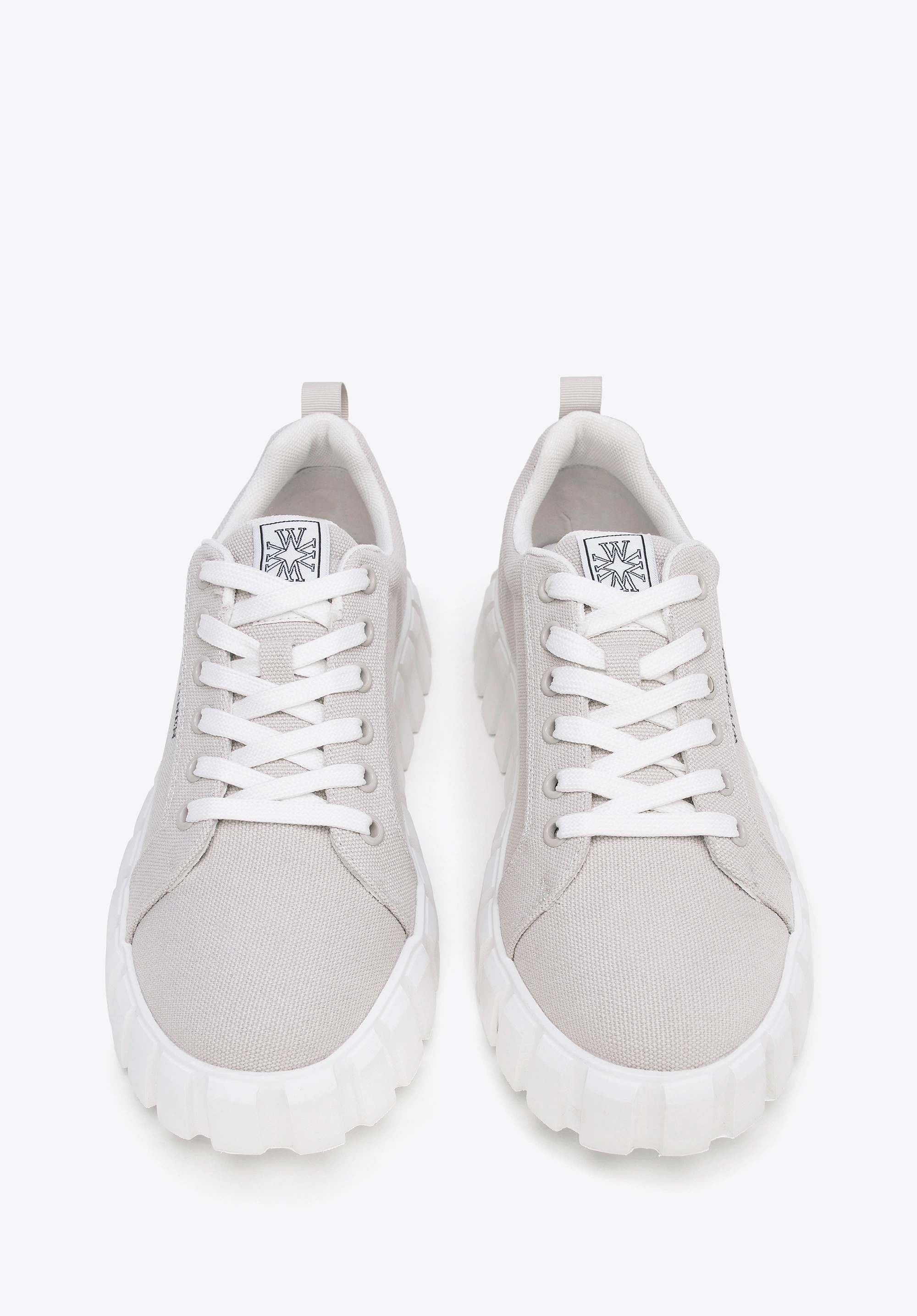 Damskie sneakersy na platformie szare