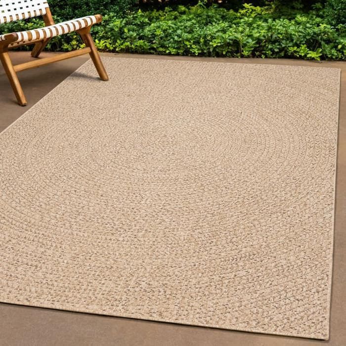 vidaXL Tapis ZIZUR 240x240 cm aspect de jute intérieur et extérieur, tapis d'extérieur, tapis de sol, tapis d'intérieur, 4006164