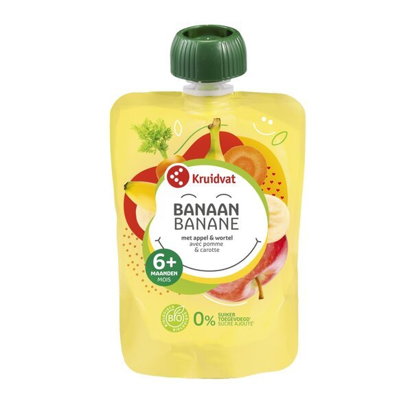 Kruidvat 6+M Organické banánové lisovacie vrecko<br>90g