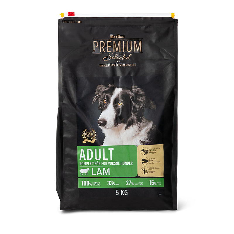 MaxDog Premium Lamm Vuxen 5 kg Premium Selected MaxDog