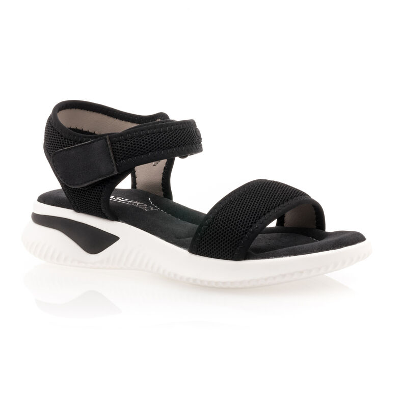 Svarte sandaler / sko med åpen tå til dame