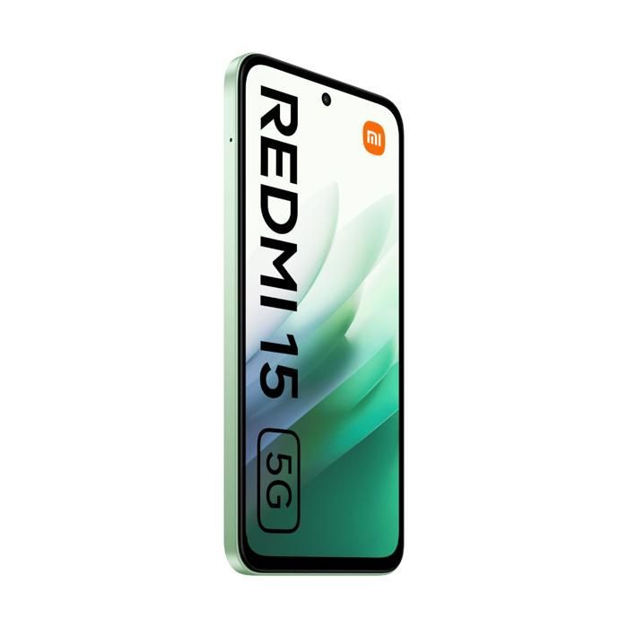 Téléphone mobile - XIAOMI - Redmi 15 5G - 8 Go RAM - 256 Go - Vert (Ripple Green) - Double SIM