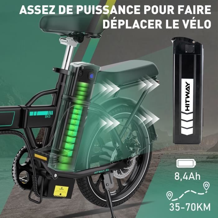 Bicicleta elétrica dobrável HITWAY de 16