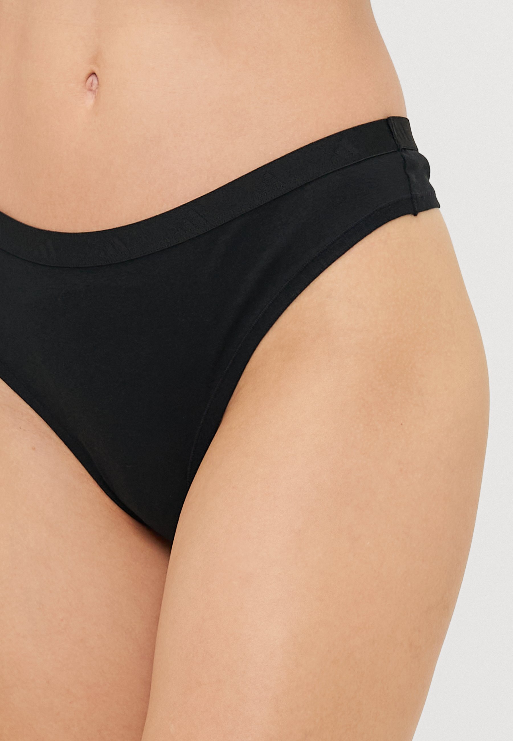 adidas Sportswear LOW RISE THONG 3-PACK - Stringtanga - zwart