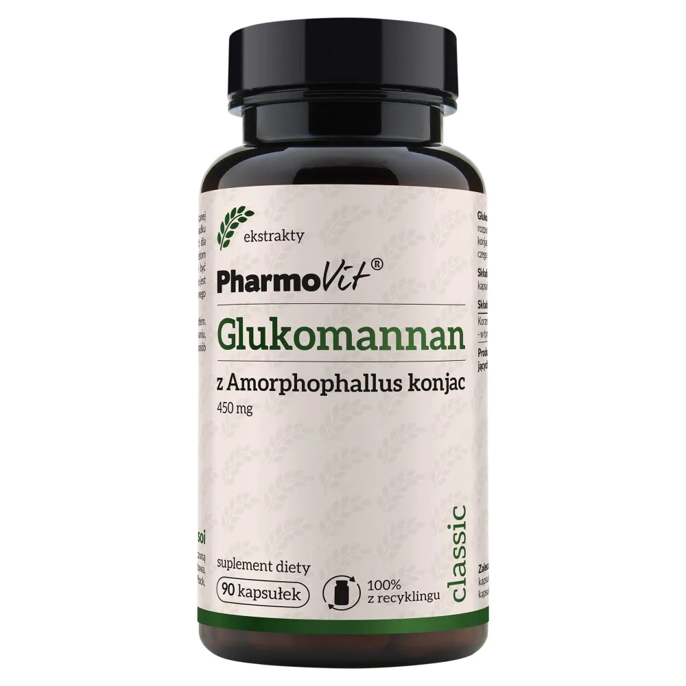PharmoVit Classic Glukomannan z Amorphophallus Konjac 500 mg Kapsułki