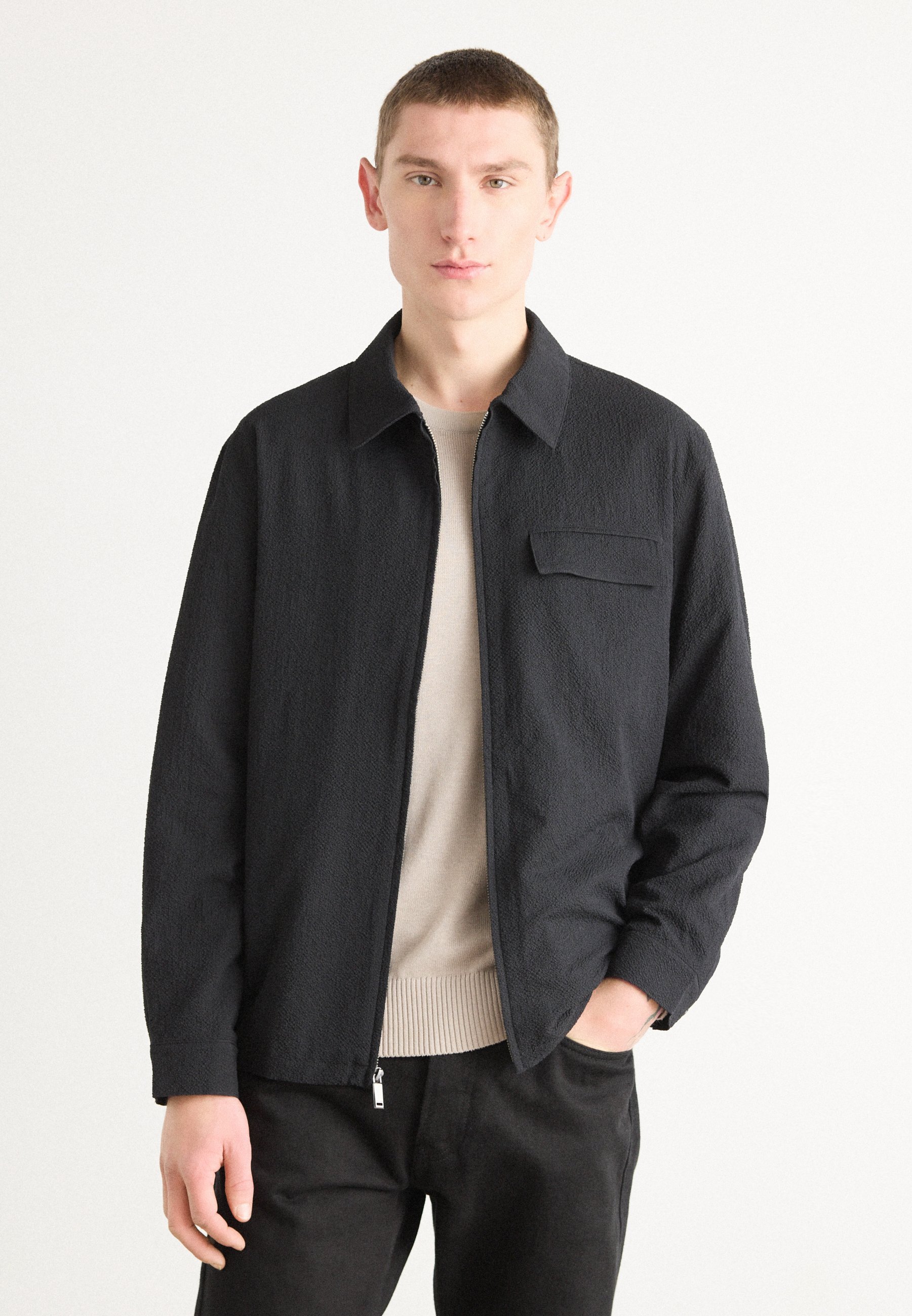 Calvin Klein overhemdjas - Lichte jas - zwart