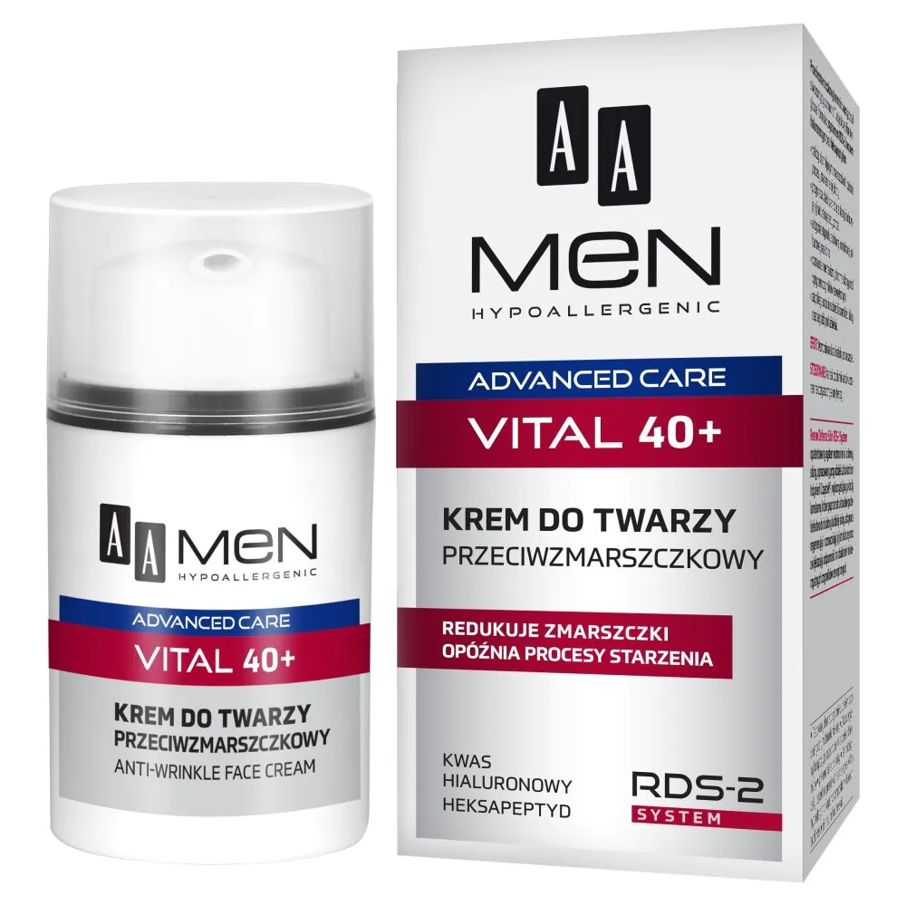 AA Men Advanced Care 40+ Vital Krem do twarzy przeciwzmarszczkowy