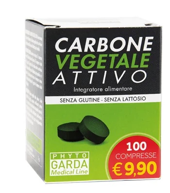 PHYTO GARDA Phyto Garda Aktivkohle aus pflanzlichen Zutaten, 100 Tabletten, zur Beseitigung von Darmgasen