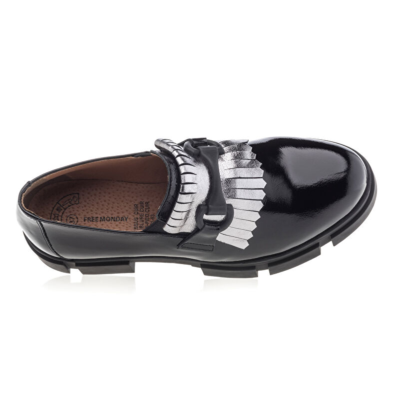 Svarta loafers/båtskor för kvinnor