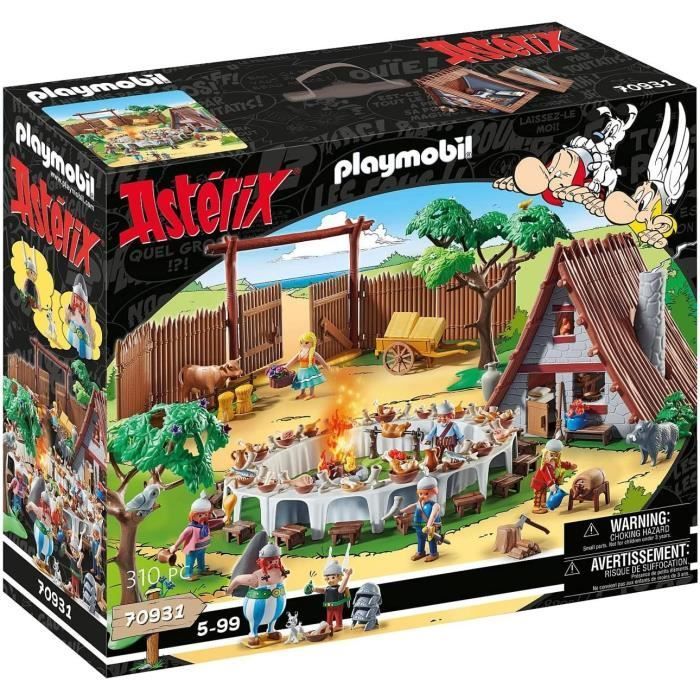 PLAYMOBIL 70931 El banquete del pueblo, Astérix, Personajes de cómic, Para mayores de 5 años