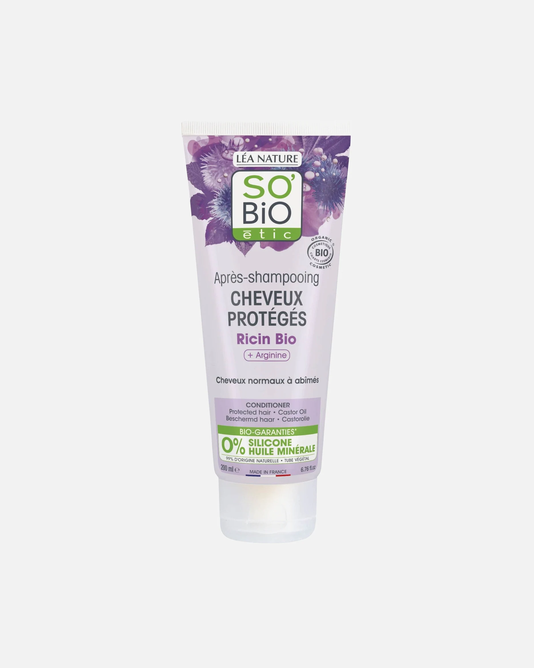 SO BiO étic Après-shampooing cheveux protégés, Ricin bio & Arginine