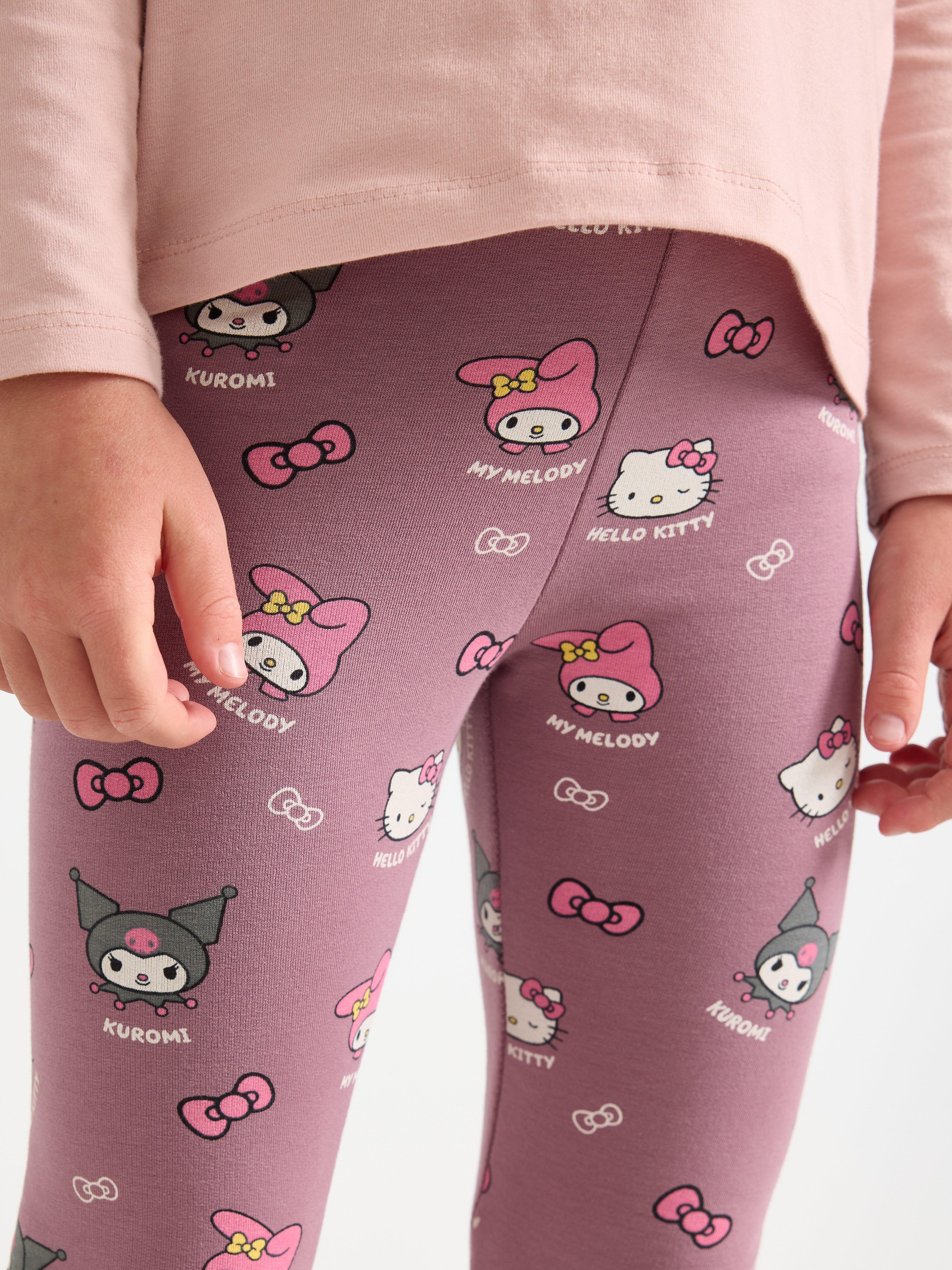 Hello Kitty i prijatelji helanke s četkanom unutrašnjom stranom boje Dusty Lilac