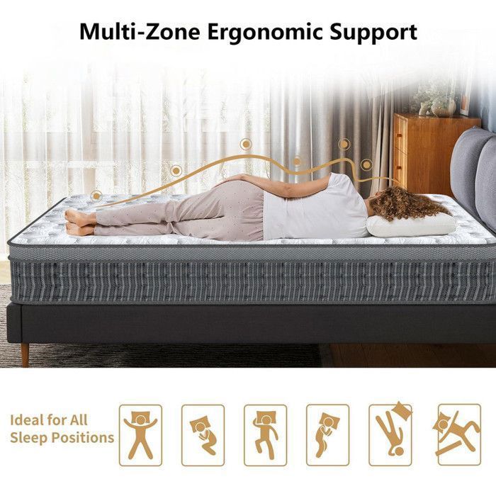 Mattress 160x200 - 28 cm thick - Oeko-TEX certified - Ergonomic - Medium firm - Skin-friendly - Breathable