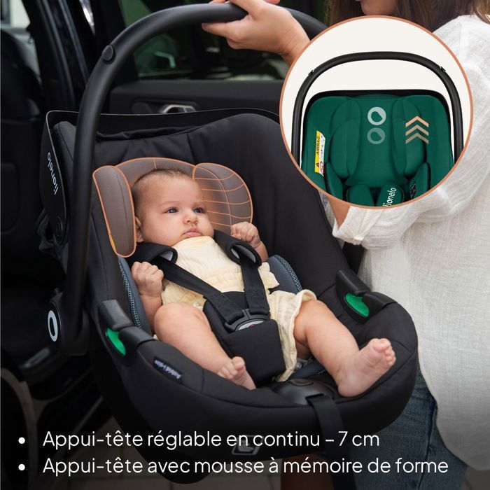 Siège auto 40-87 cm LIONELO Astrid i-Size - Cosi bébé - ADAC - Légère - 0-13 Kg - Groupe 0+ - Vert