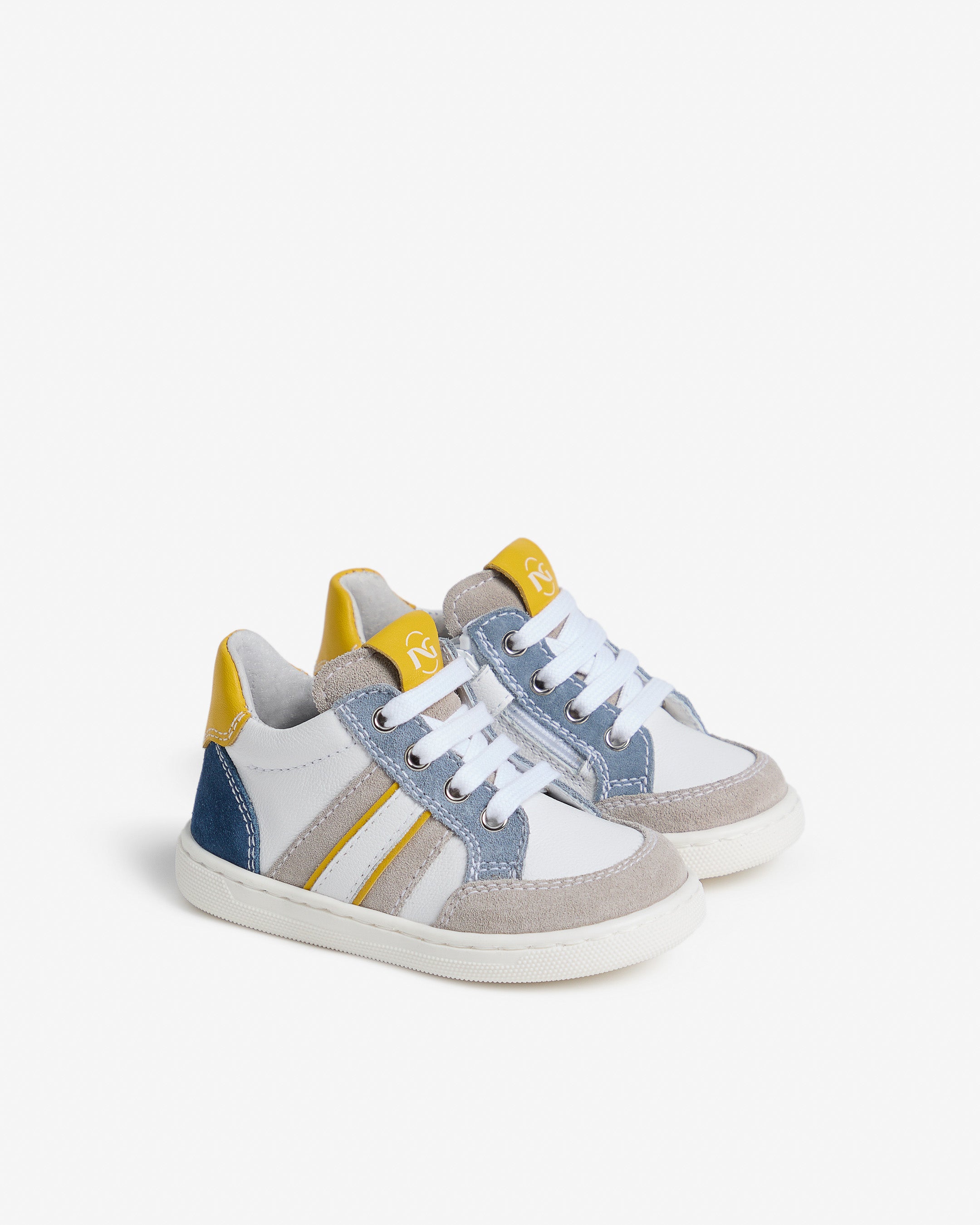  Baskets en cuir et daim pour enfants