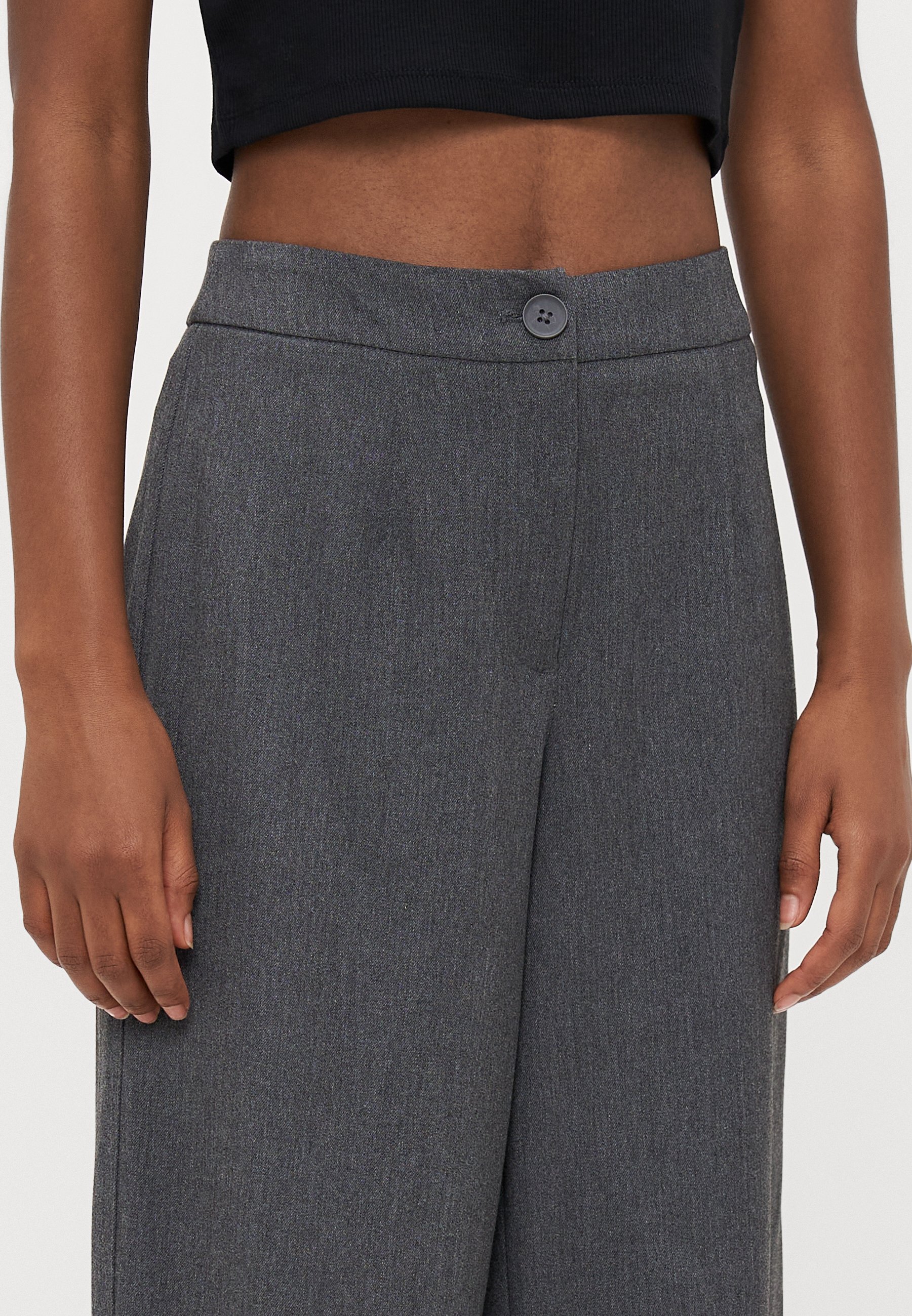 ONLY Petite ONLMIA STRAIGHT - Broek - donkergrijs gemêleerd