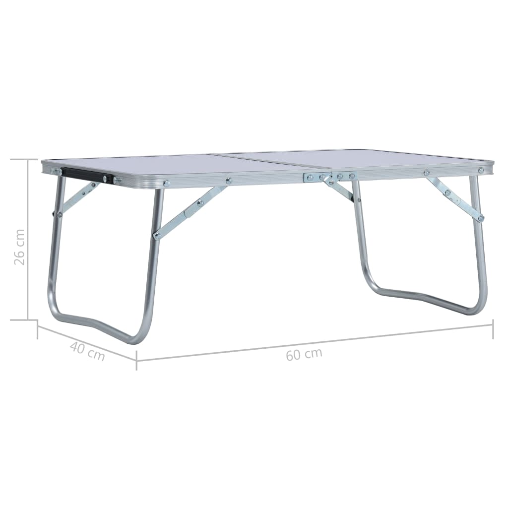 Mesa de camping dobrável em alumínio Vidaxl