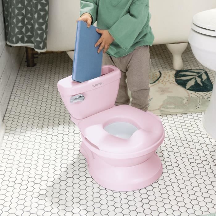 INGENUITY minitoilet voor meisjes met ingebouwde toiletbrilverkleiner en muzikale spoelfunctie.