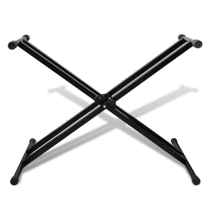 {NUEVO}1255 Magnífico soporte moderno y ajustable para teclado de piano - Banco doble para teclado musical
