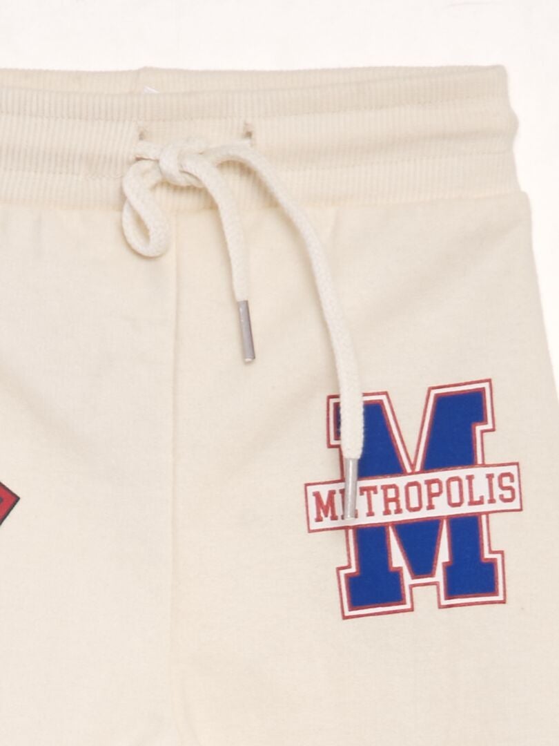 Conjunto de moletom Superman de 2 peças - BRANCO
