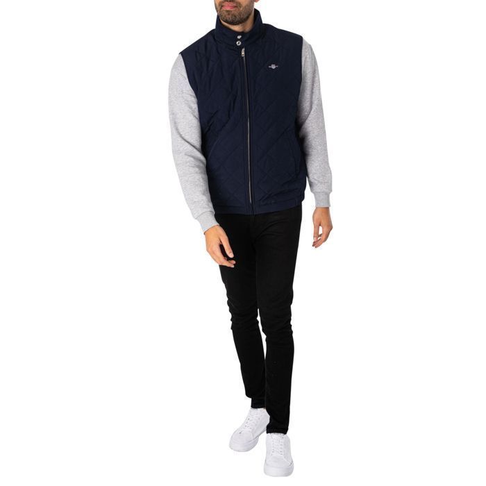 GANT Herren Steppjacke, ärmellos, Abendblau