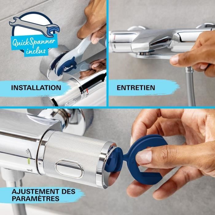 Columna de ducha con grifo monomando - Ahorro de agua - GROHE Vitalio Comfort 250 - Cromado - 26985001