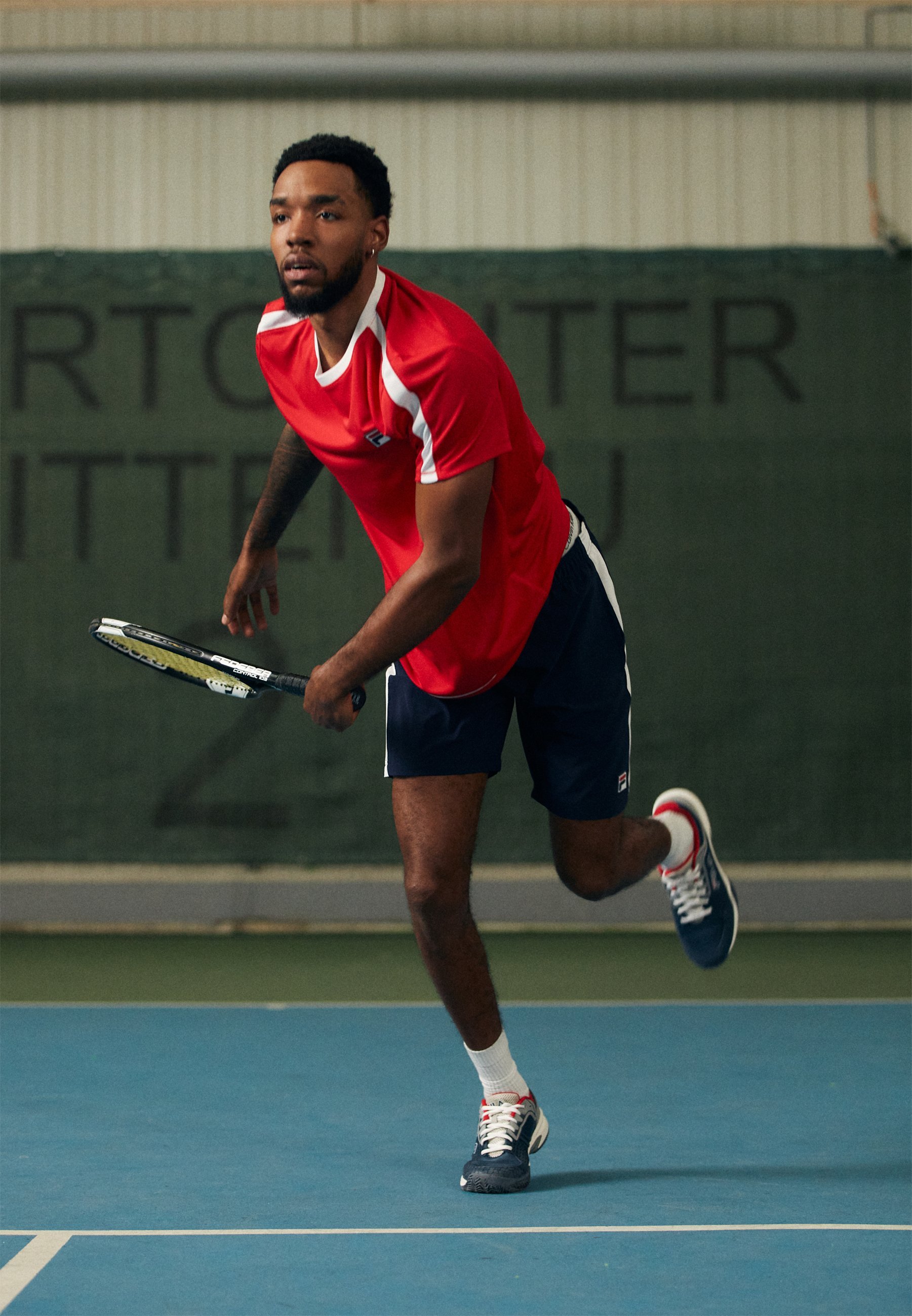 Fila ELIAS - Sportovní tričko - červená/bílá