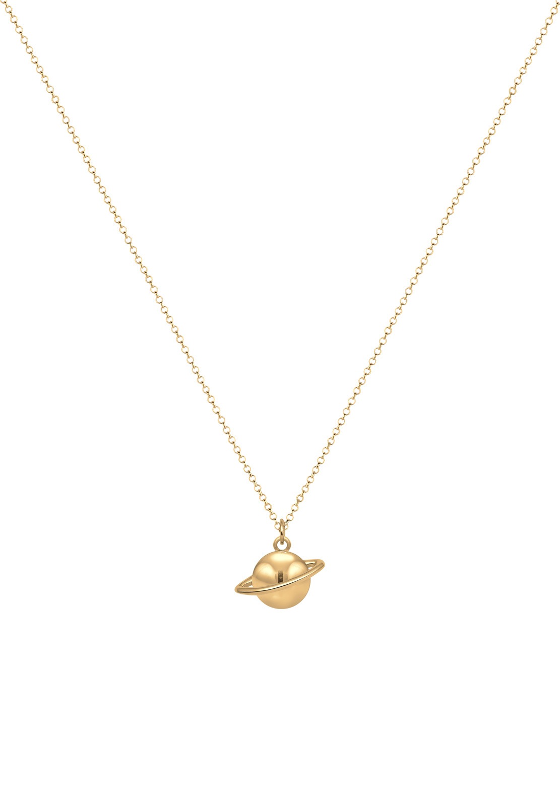 Elli Femme Pendentif Planète Saturne Astro en Argent (925/1000)