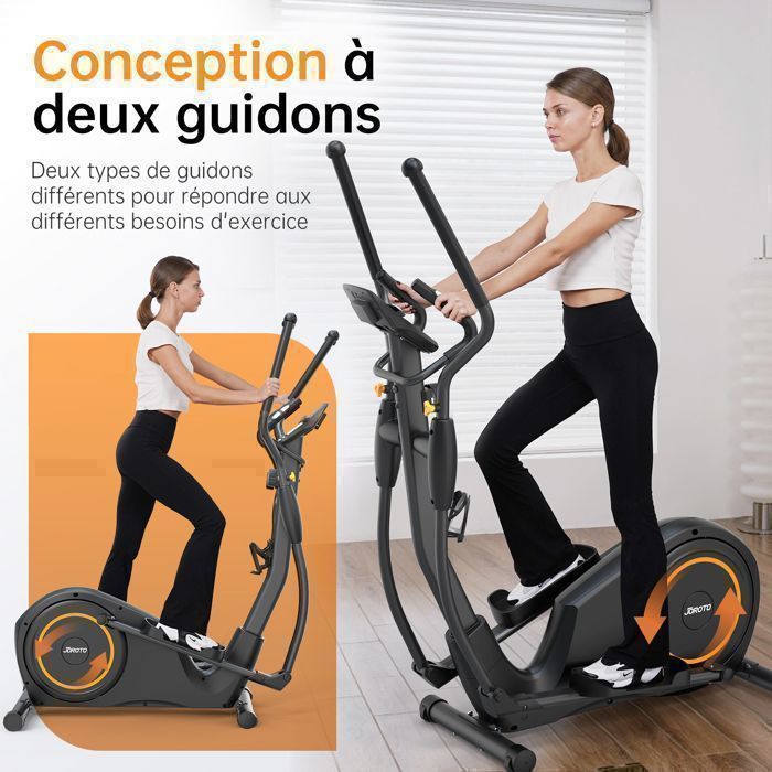 Vélo elliptique - JOROTO - YED40 - Pliable - 8 niveaux résistance magnétique - Roulette d'inertie 7 kg