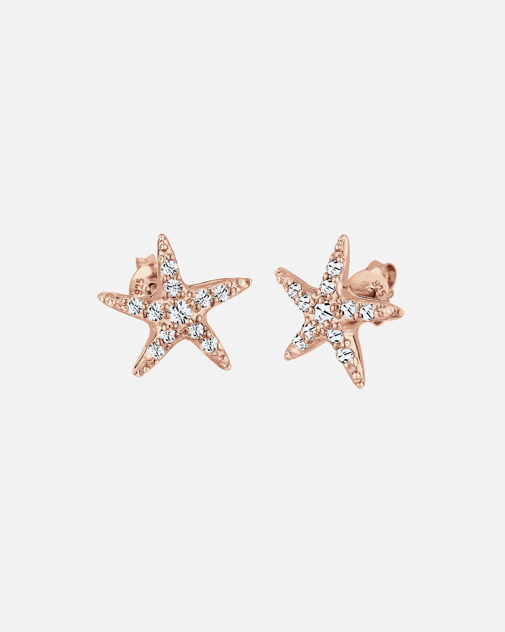 Elli Femmes Clous d'oreilles Étoile de Mer Plage avec Cristaux en Argent Sterling 925