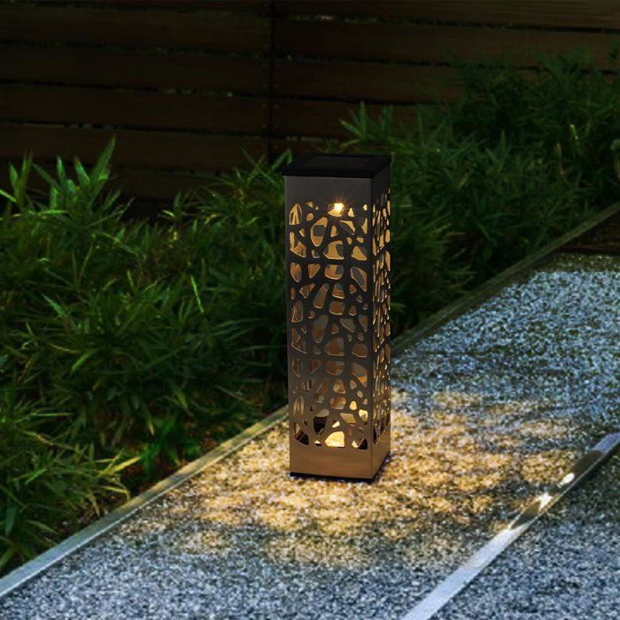 Juego de 3 luces solares - LUMISKY - ORGANIC INOX - LED blanco cálido - Acero inoxidable - H31 cm - Iluminación de jardín