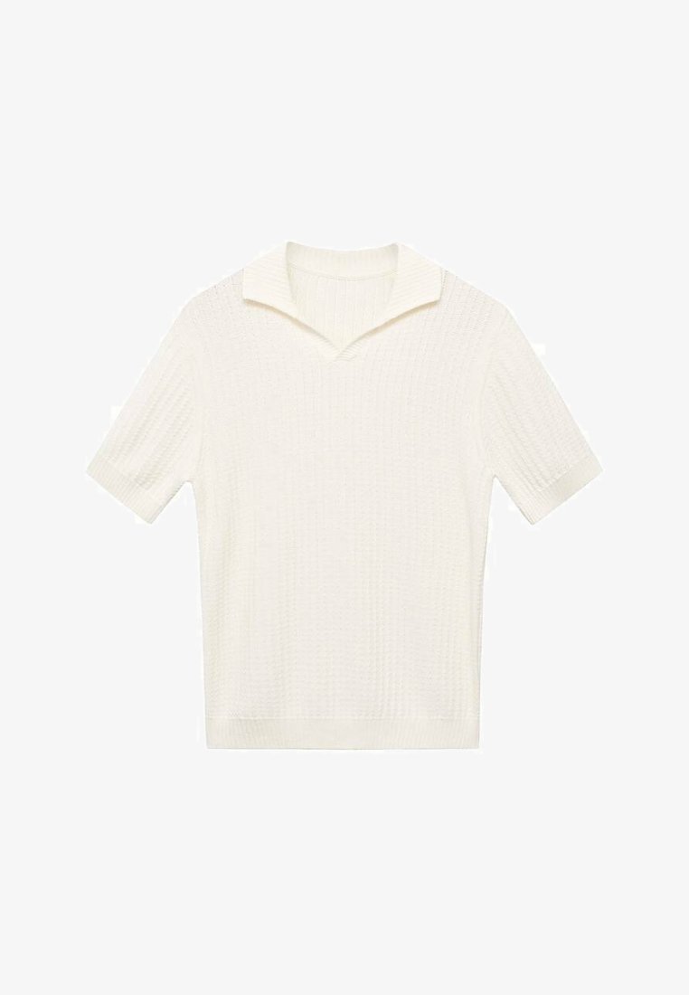 Mango Polohemd – cremeweiß