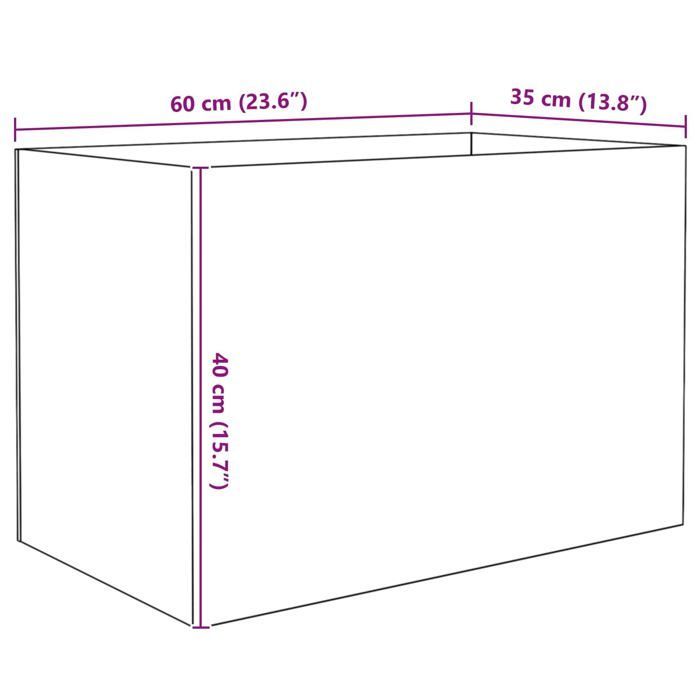 Aquarium en verre rectangulaire - vidaXL - 60x35x40 cm - Blanc - Verre robuste - Bords lisses - Sans couture