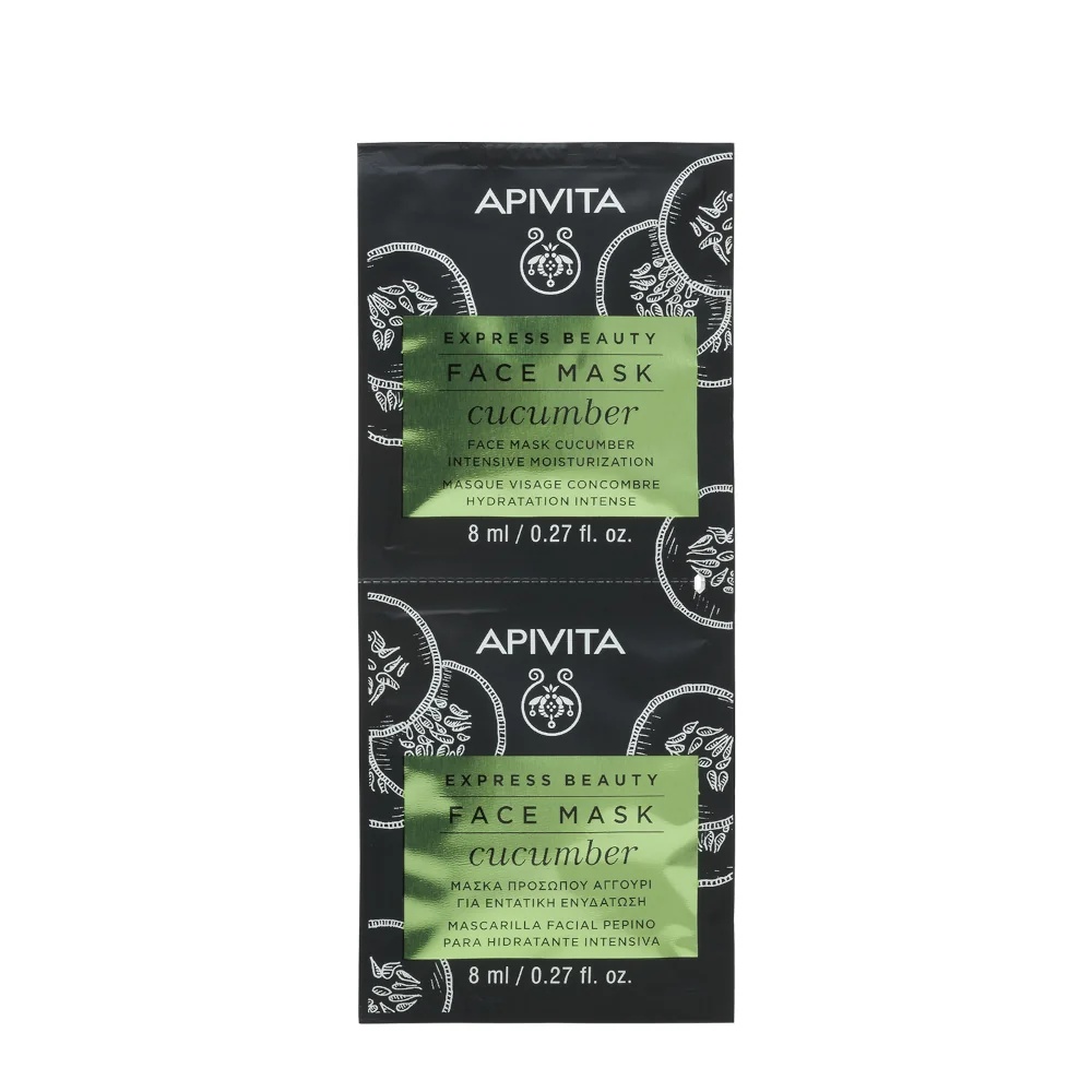 APIVITA Apivita Express Komkommer Hydraterend Gezichtsmasker 2 x 8 ml