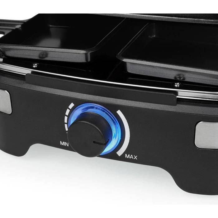 Grelhador de Raclette Princess 162650 com 10 Bandejas, Revestimento Antiaderente, Função Grill, Com Fio, Luz Indicadora, Preto