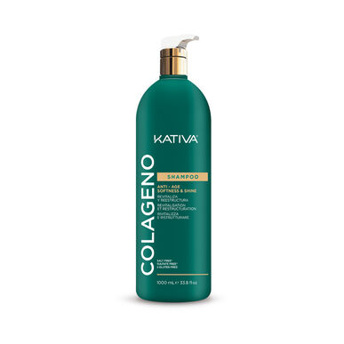 Kativa Collagen Anti-Aging Shampoo, Elvyttävä Ikääntymistä Vastaava Shampoo, 1000 ml