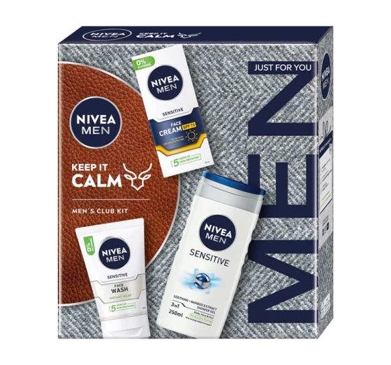 NIVEA MEN zestaw kosmetyków dla mężczyzn krem do twarzy SPF15   żel do mycia twarzy   żel pod prysznic 3w1