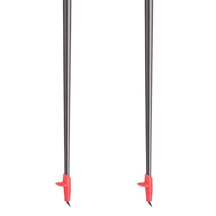 Nordic Walking Stok - LEKI - Unisex - 105 cm - Koolstofcomposiet (70%) - Donker antraciet/neonrood