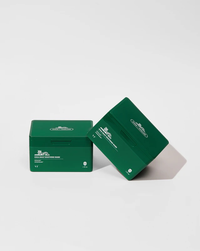 VT Cosmetics Cica Daily Soothing Mask Intensyviai drėkinanti veido kaukė su raminamuoju poveikiu