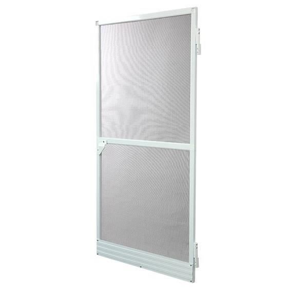 Mosquitera para puerta batiente, 100 cm de ancho x 220 cm de alto - Aluminio blanco