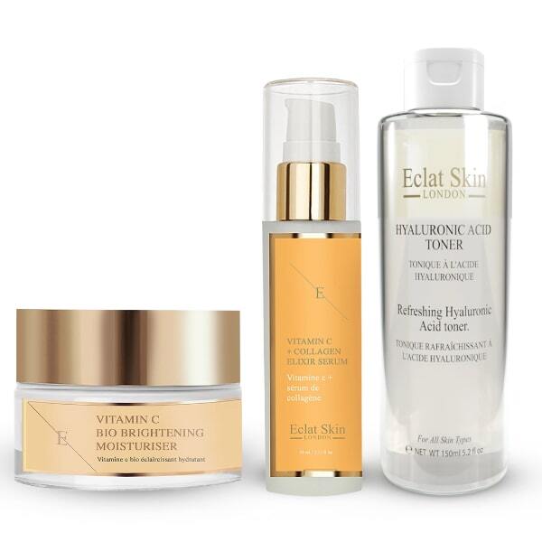 Eclat Skin London Crème hydratante VitC + Tonique HA + Sérum Vit C
