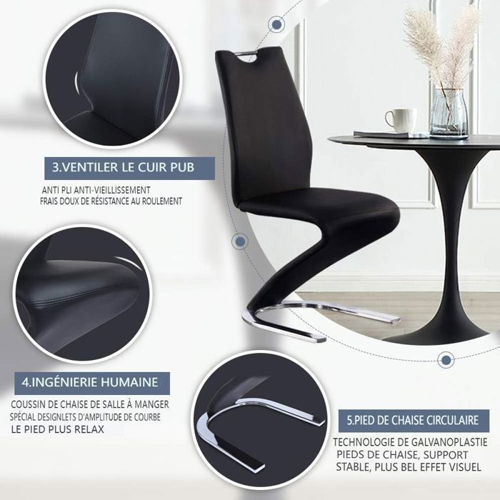 JIEXI Dining Chair Scandinavian Office Chairs for Adults Creative Faux Leather Bar Stools