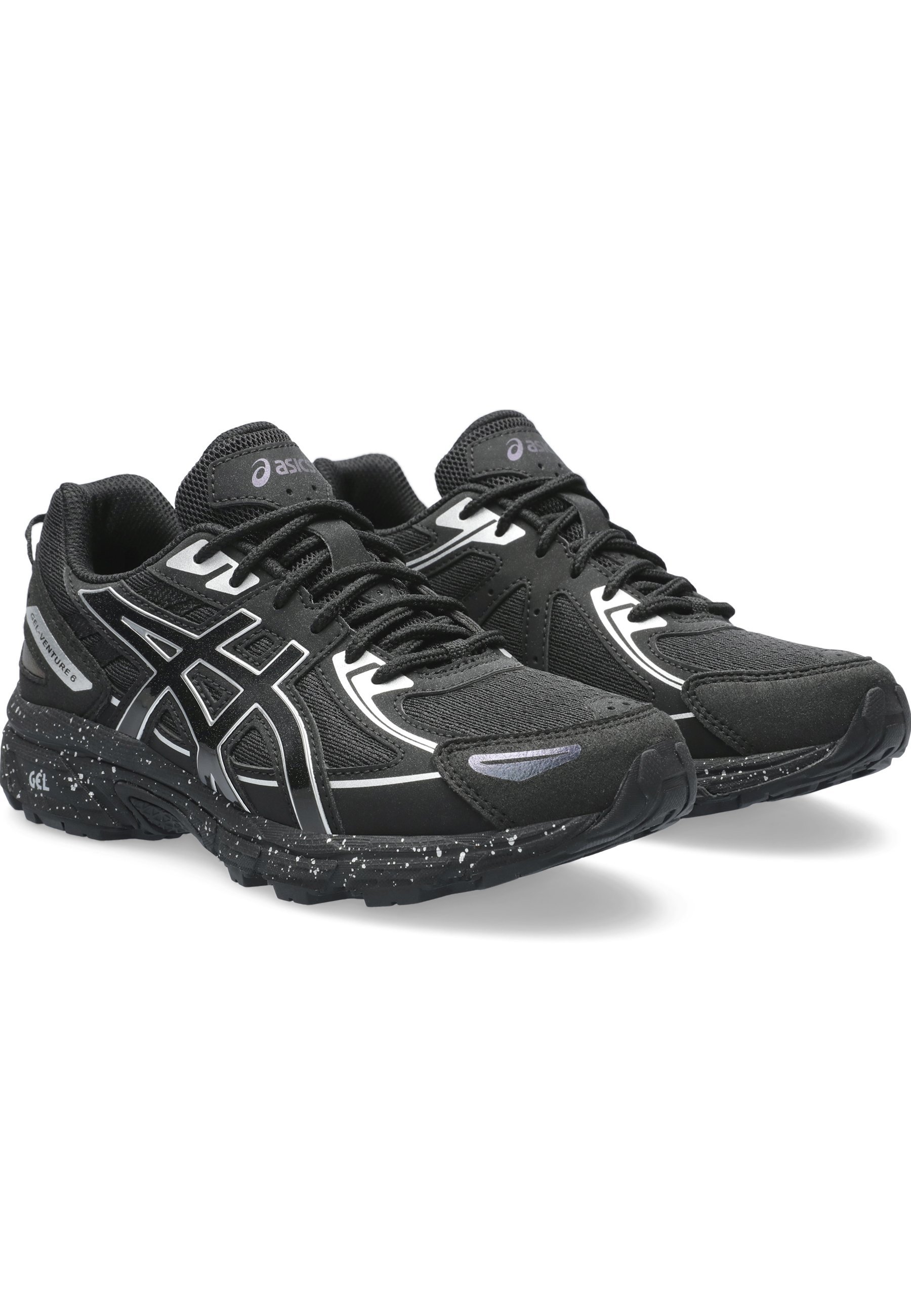 ASICS SportStyle GEL-VENTURE 6 GS - Scarpe da ginnastica - nero argento puro