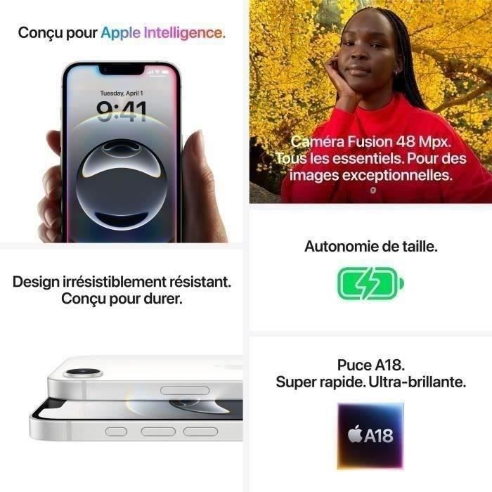 Apple iPhone 16e 128 GB Blanco (2025) - Reacondicionado - Buen estado