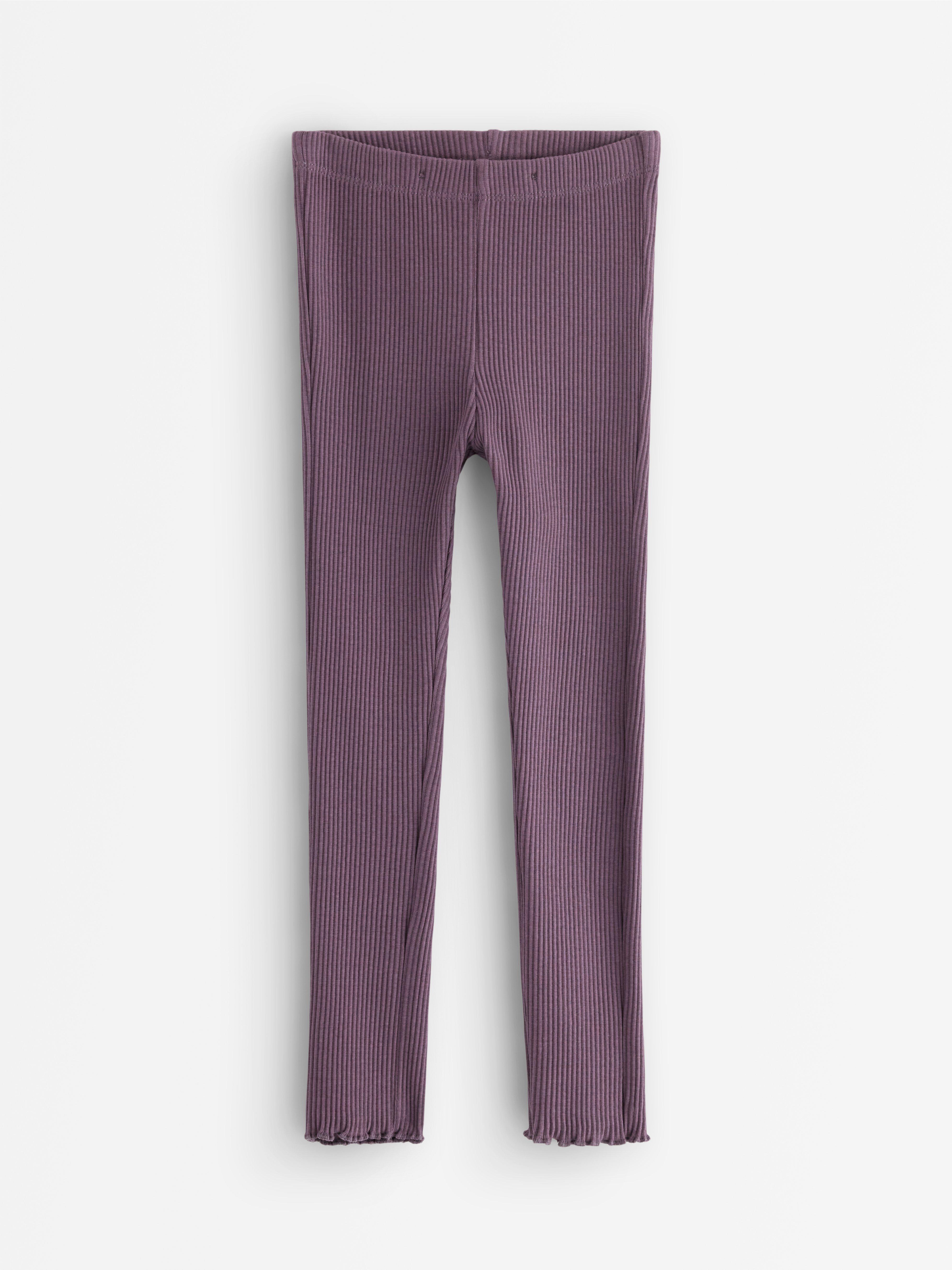 Žebrované legíny Light Dusty Lilac
