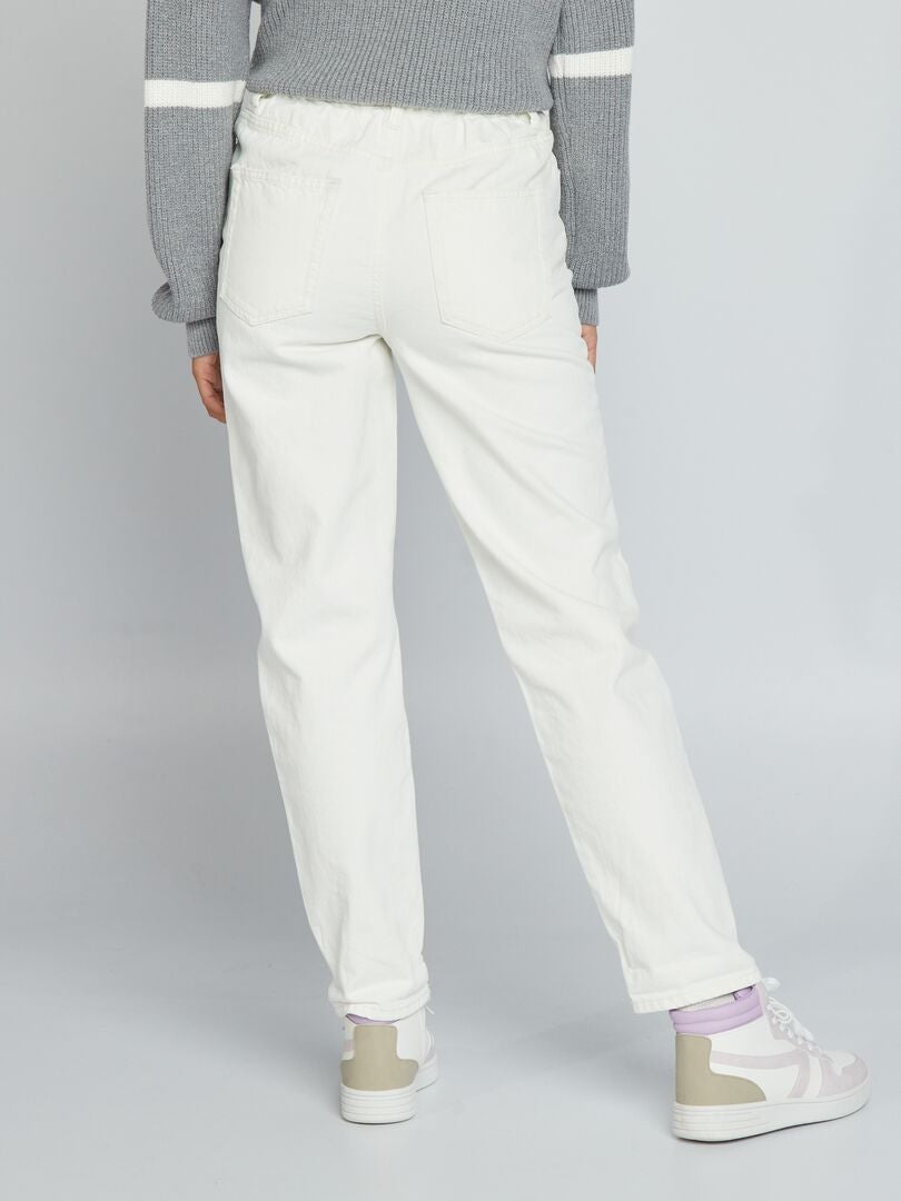 Paperbag jeans - wit