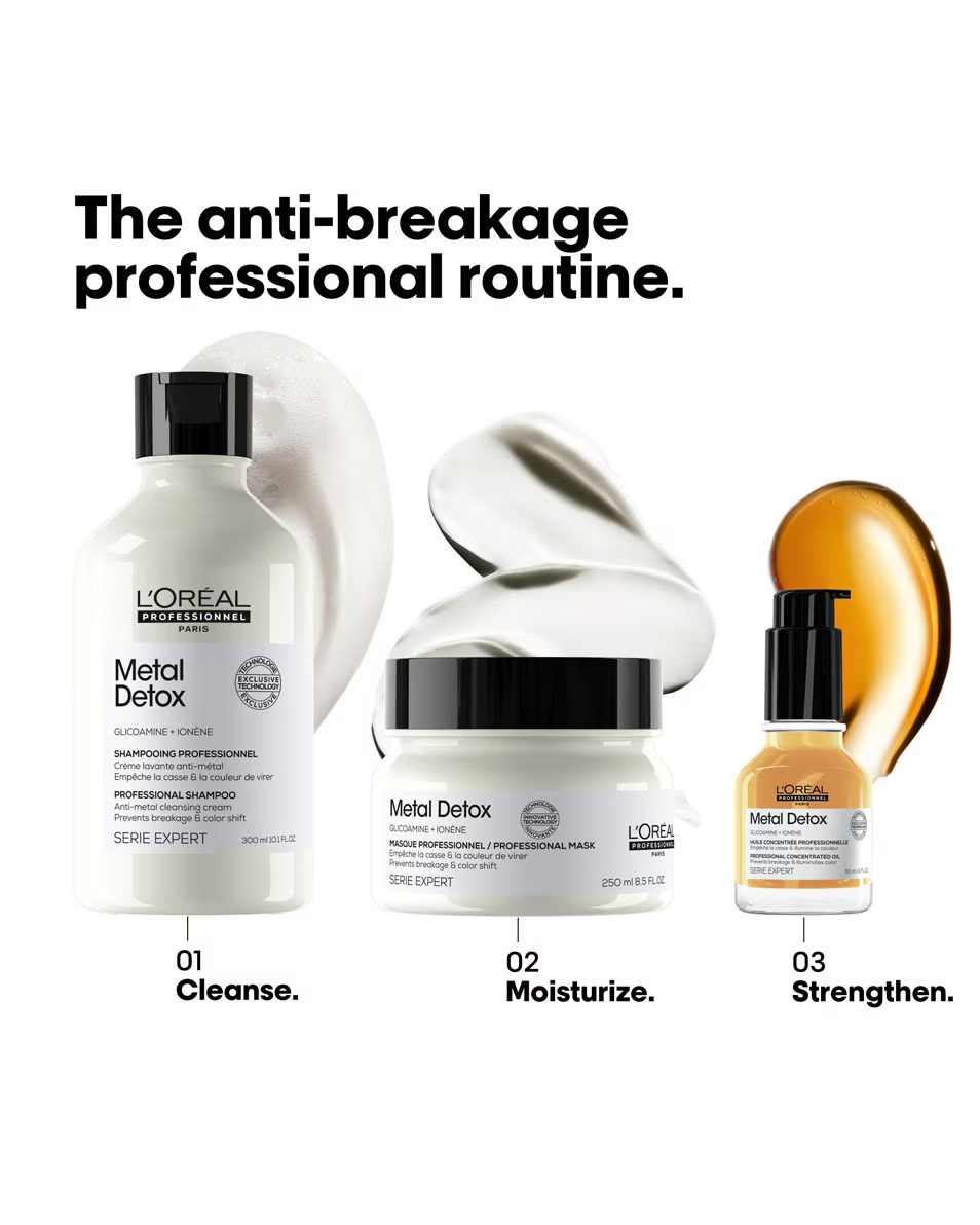 Ulei detoxifiant metalic L'ORÉAL PROFESSIONNEL pentru păr deteriorat și fragil